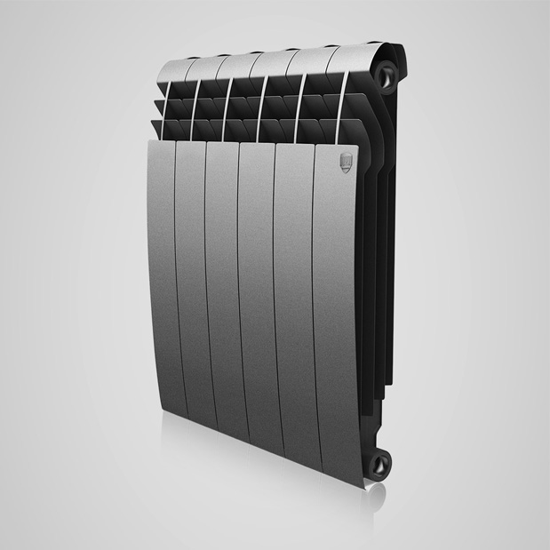 Радиатор биметаллический ROYAL THERMO BiLiner new 500-6 секц. (Silver Satin)
